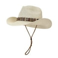 thumbnail image 1 of Chapeau de Soleil Décontracté Style Cowboy d'Été Style Panama, 1 of 3