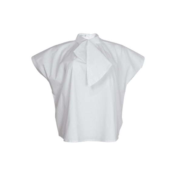 Blusa J&B con Corbata Talla S Blanco