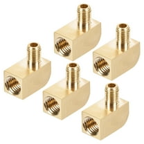 Brass Pipe Fitting,90 Degree Barstock Street Elbow M6 Male x M8 Female Pipe 5pcs