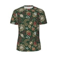 thumbnail image 5 of Wukai Red Leaves Print Men's Short-Sleeved Mesh T-Shirt,Quick-Dry Short Sleeve Workout T-Shirt-X-Large, 5 of 8