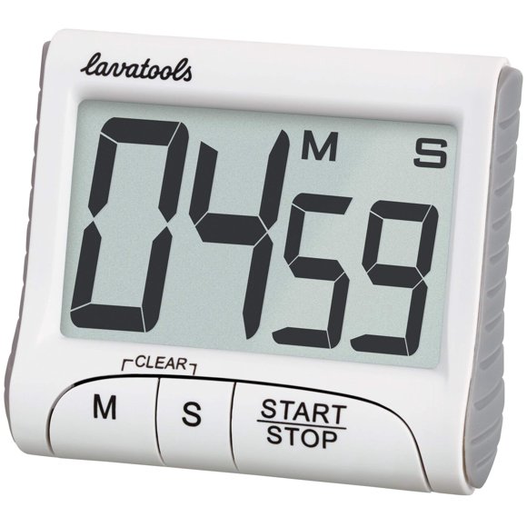 Lavatools KT1 Digital Kitchen Timer & Stopwatch, Large Display, Bold Digits, Simple Operation, Loud Alarm, Magnetic Kickstand for Cooking and Classroom