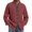 Deep Red, variant on Men's Casual Long Sleeve Waffle Knit Button Down Solid Color Shirt for Spring Fall Daily Wear,Deep Red,L