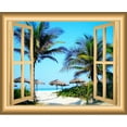 thumbnail image 2 of VWAQ 3D Sandy Beach Window Decal Seaside Wall Sticker Peel and Stick Mural VWAQ-NW35 (24"H X 30"W), 2 of 2