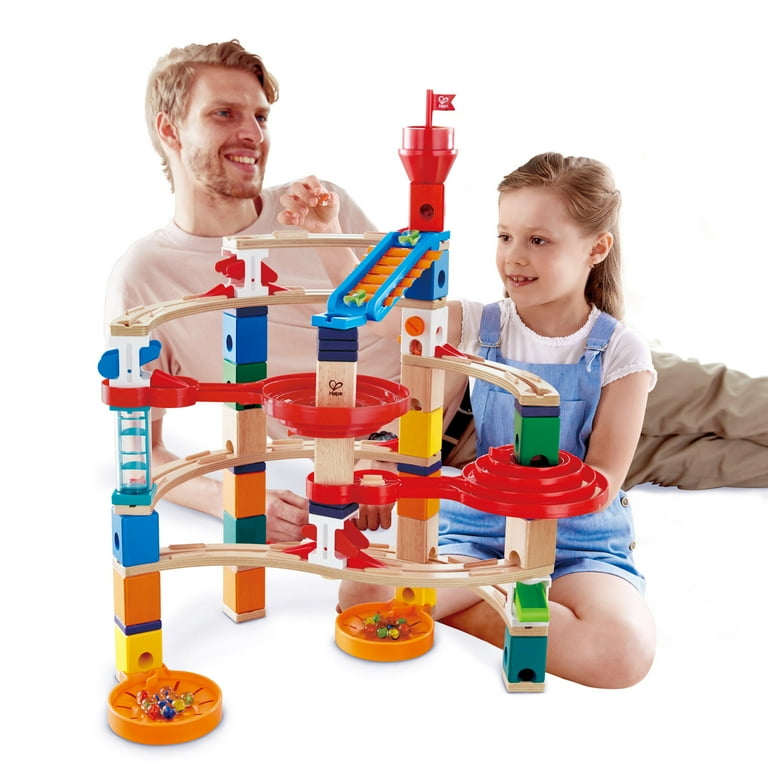 Hape Quadrilla Super Spiral Wooden Marble Run Construction, 101