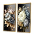 thumbnail image 3 of Designart "Blue Blooms in a Bouquet V" Bouquet Framed Wall Art Set Of 2 - Blue Floral Framed Wall Art Set Of 2, 3 of 6
