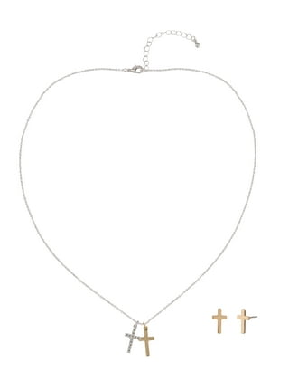 Cross Necklace Earring Sets