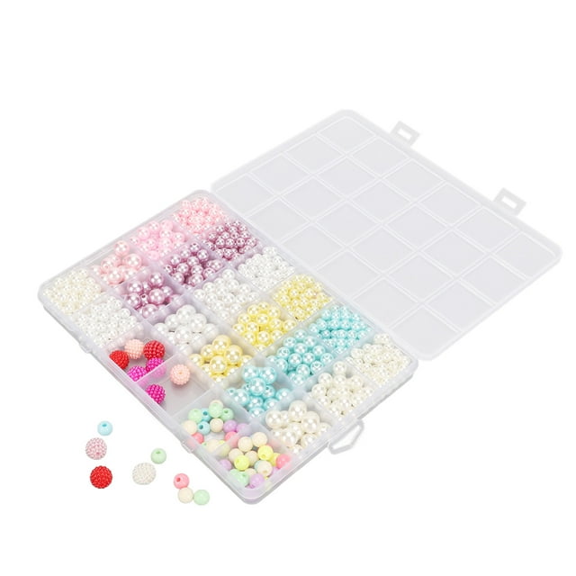 Imitation Pearls Bead, Widely Used Imitation Pearls Hand Eye Collaboration Skills With 24 Grids Plastic Box For Cell Phone