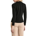 thumbnail image 3 of INSPIRAR CHIC Blusa de Manga Larga para Mujer Otoño Invierno Casual Trabajo Cuello Mock XL Negro, 3 of 5