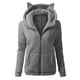thumbnail image 3 of Puntoco Abrigo de Mujer Sudadera con Capucha de Invierno Abrigo de Lana cálida de Manga Larga con Cremallera Outweartops con Bolsillo Liquidación de Navidad Puntoco  Puntoco-3731, 3 of 4