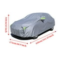 thumbnail image 4 of Leadwolf Car Covers For Automobiles All Weather Waterproof Outdoor Full Cover Rain Sun UV Protection with Zipper Cotton Green Reflective Stripe Length up to 165.354", 4 of 10