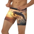 thumbnail image 3 of Salouo Sunset Dancing Dolphin A Pattern Men's Boxer Briefs, Soft & Breathable Underwear Elastic Waistband Briefs for Men,1-Pack, 3 of 7