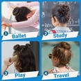 thumbnail image 3 of Set de Moños y Redecillas para el Pelo, con 8 Moños para Mujer, 10 Redes Invisibles Marrones, 5 Bandas Elásticas y 40 Horquillas Beige., 3 of 5