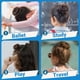 thumbnail image 3 of Set de Moños y Redecillas para el Pelo, con 8 Moños para Mujer, 10 Redes Invisibles Marrones, 5 Bandas Elásticas y 40 Horquillas Beige., 3 of 5