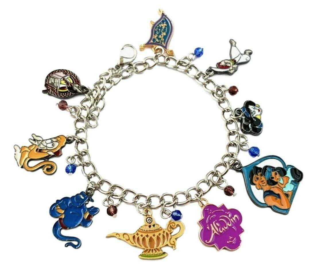 Aladdin Themed Charm Bracelet with gift bag and box