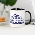 thumbnail image 4 of CafePress - I'd Rather Be Swimming Mug - 11 oz Ceramic Mug - Novelty Coffee Tea Cup, 4 of 6
