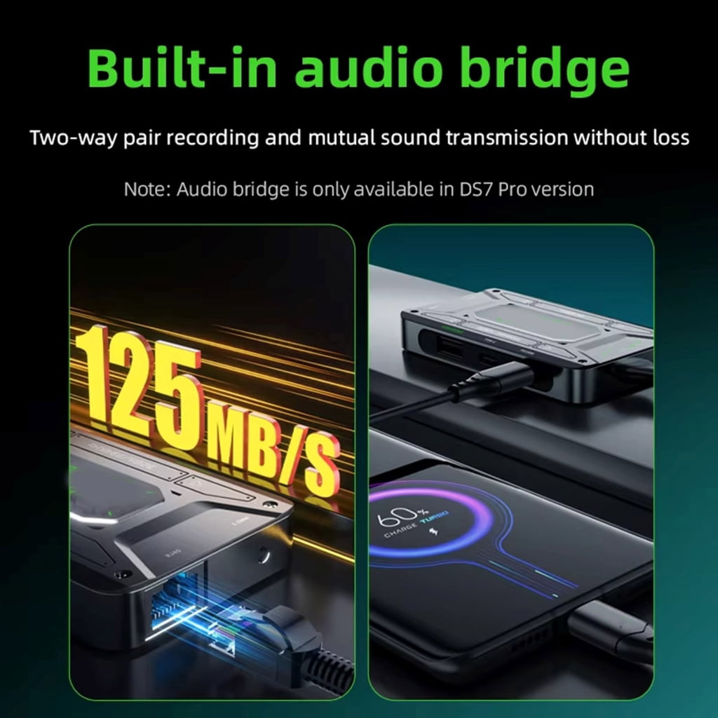 WINDLAND Earphones Converter For DS7/DS7Pro Headphone Adapter Docking Station 1000Mbps Ethernet PD100W and 5Gbps Data Transfer