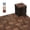 Brown - 12 slats, variant on Beefurni Wood Deck Tiles, 10 Piece Interlocking Patio Flooring with Plastic Base, Dark Brown