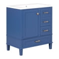 30'' Bath Vanity with Sink Combo, Soft-Close Doors, Modern Cabinet, 3 ...