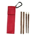 thumbnail image 3 of kowaku Travel Chopsticks Reusable Foldable Wood Versatile Tableware Wooden Chopsticks Portable for Picnic Travel Backpacking Outdoor Brown, 3 of 9