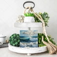 thumbnail image 3 of Ocean Wave Inspirational Quote Wooden Box Sign Beach Gifts Funny Summer Design Boho Decor for Shelves Table Centerpiece Ideas Wood Block Signs Housewarming Gifts 7x7 In, 3 of 6