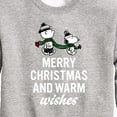 thumbnail image 3 of Peanuts - Charlie Brown & Snoopy Merry Christmas Warm Wishes - Toddler And Youth Crewneck Fleece Sweatshirt, 3 of 6