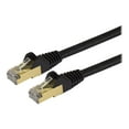thumbnail image 1 of StarTech.com 10ft CAT6A Ethernet Cable, 10 Gigabit Shielded Snagless RJ45 100W PoE Patch Cord, CAT 6A 10GbE STP Network Cable w/Strain Relief, Black, Fluke Tested/UL Certified Wiring/TIA - Category 6A - 26AWG (C6ASPAT10BK) - Patch cable - RJ-45 (M) to RJ-45 (M) - 10 ft - STP - CAT 6a - molded, snagless - black - for P/N: SFP10GBTST, 1 of 4