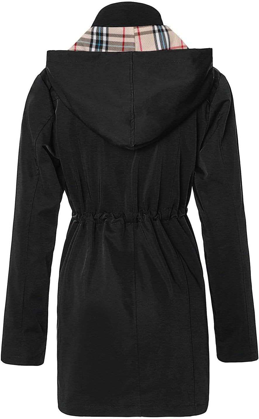 SaphiRose Women's Waterproof Hooded Rain Jacket photo 2