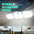 thumbnail image 4 of Solar Lights Outdoor, 2 Pack 3500LM Bright Motion Sensor Outdoor Lights, 3 heads Solar Flood Lights with Remote Control, Solar Spot Lights Landscape Lighting for Patio Garage Yard Entryways, 4 of 7