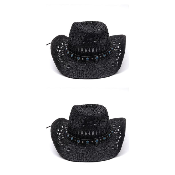 Sombrero de paja Minnieouse vaquero verano mujer protección solar ala ancha