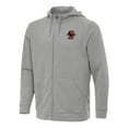 thumbnail image 2 of Men's Antigua  Heather Gray Boston College Eagles Effortless Full Zip Hood, 2 of 3
