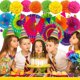 thumbnail image 3 of Juego de decoración de fiesta de 22 paquetes con abanicos de papel colgantes, flores de pompones, banderines triangulares, guirnaldas, lunares y confeti de papel para nacimiento, 3 of 4
