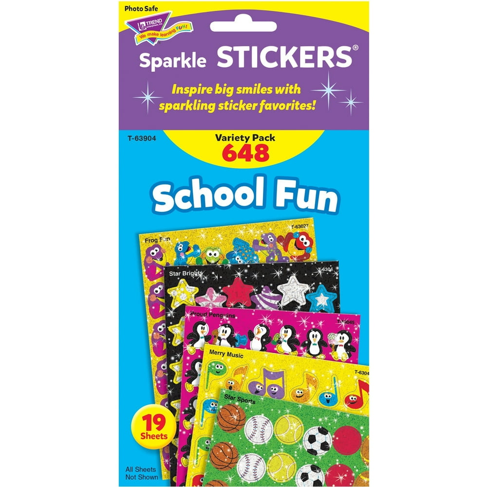 Trend School Fun little sparkler Stickers  Multicolor  648 