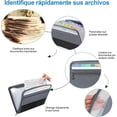 thumbnail image 3 of Document organizer folders, file wallets with 13 plastic pockets, portable accordion file cabinet, 3 of 5