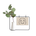 thumbnail image 1 of Sonrisa encantadora negro patron de Marco De Metal Florero De Cerámica Decoración, 1 of 4