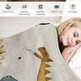 thumbnail image 3 of Orinice Dinosaur Tree Person Warm Lightweight Blanket Soft Fleece Blankets All Seasons Excellent Hand Feel for Living Rooms Sofa Decor Cow Gifts 40x50in, 3 of 6