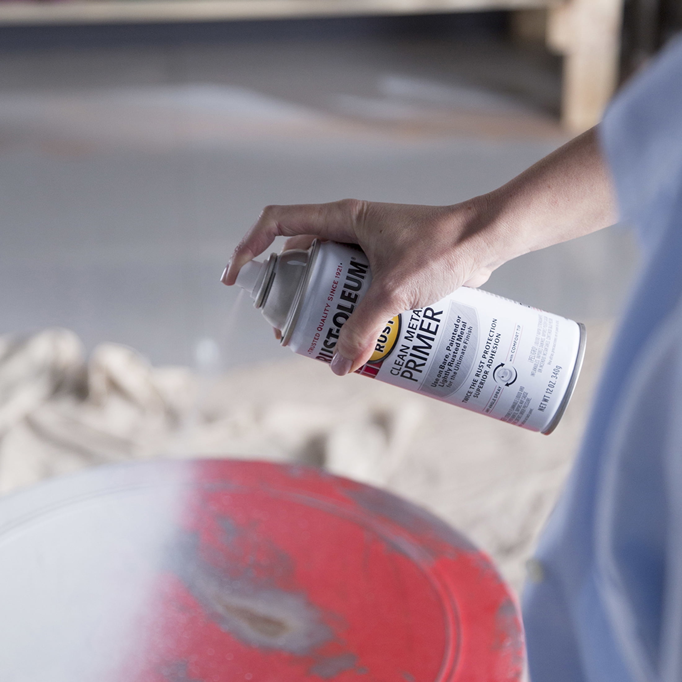 Rust-Oleum Stops Rust 12 oz. Flat White Clean Metal Primer Spray