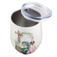 thumbnail image 3 of Easter Egg Saint Bernard Bunny Ear Welcome Spring Truck 12oz Stainless Steel Wine Tumbler Insulated Cup with Lid St Dog Lover - 12002, 3 of 5
