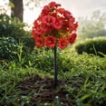 thumbnail image 6 of PBAZIH Artificial Flowers for Outdoors Waterproof Faux Garden Plants for Porch and Patio Durable Plastic Decorative Mums for Halloween and Thanksgiving Decor Easy to Install with Ground Stakes, 6 of 9