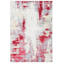 SAFAVIEH Jasper Alvina Abstract Overdyed Area Rug, Red/Ivory, 4' x 6'