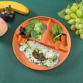 thumbnail image 2 of asddcavvf Three Grid Reducing Meal Plate Wheat Straw Fall Household Plate 3 Grid Plate Special Plate Kid Plate round Plate Mat Set 4 Fall Mats for Dining Table, 2 of 5