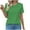 Green, variant on Nmnitkp Women's Summer Blouses Solid Color Casual Round Neck Basic Pleated Tops Short Sleeve Loose Fit Blouses Tshirts S-2XL