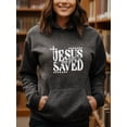 thumbnail image 3 of Christian Bible Verse Hoodie for Men Women, Faith Pullover Hooded Sweatshirt, Cozy Cotton Poly Blend, Inspirational Casual Outfit, 3 of 5