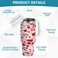 thumbnail image 4 of DIXRUYEE Steel Water Bottles Tumbler Creative Heart Confetti Pattern 40oz/30oz, 4 of 9