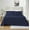 Navy Blue, variant on 1200 Thread Count 4 Piece Quality Sheet Set 12 Inch Deep Pocket 100% Egyptian Cotton Color Light Blue Stripe Size California King