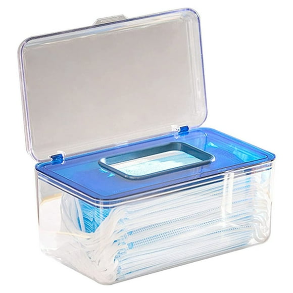 Almacenamiento De Toallitas Húmedas Con Soporte De Caja De Pañuelos De Escritorio Transparente Con Resorte Soporte Dispensador De Toallitas Húmedas A Prueba De Polvo Para El Hogar Y La Oficina Methold HA043383-02
