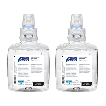 Gojo 7874-02 Professional Healthy Soap Mild Foam, Fragrance-free, For Cs8 Dispensers, 1,200 Ml, 2/carton