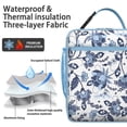 thumbnail image 2 of Rose Insulated Lunch Box Student Reusable Lunch Bag with Side Pocket Cooler Tote Bag Picnic Beach, 2 of 6