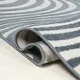 thumbnail image 5 of JONATHAN Y SCANDINAVIAN 2 x 8 Runner Rug, Maribo Abstract Groovy Striped - Dark Blue/Cream, SCN103E-28, 5 of 9