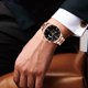 thumbnail image 4 of Reloj de cuarzo de moda para hombre, diseño calado, caja de aleación, correa de cuero, reloj de pulsera informal de negocios, reloj de aleación., 4 of 6