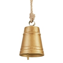 Shoreew Rustic Bell Christmas Ornament Vintage Metal Decorative Bell Large Hanging Cow Bell Decoration for Mantel Table Centerpiece Winter Tree Garland Decor